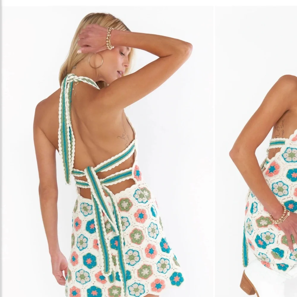 Show Me Your MuMu Multicolor Crochet Dress - Picture 6 of 9